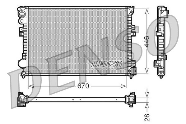 DENSO DRM07050 Radiator. Engine Cooling Citro N Evasion 94-02