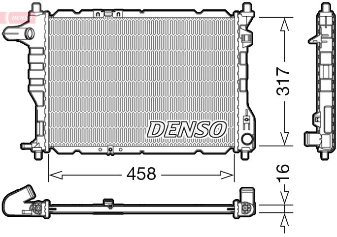KLR-345890 Su Radyatoru Chevrolet Spark Daewoo Matiz