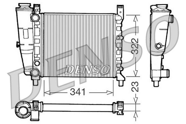 DENSO DRM09141 Radiator. Engine Cooling Fiat Uno 146 83-00