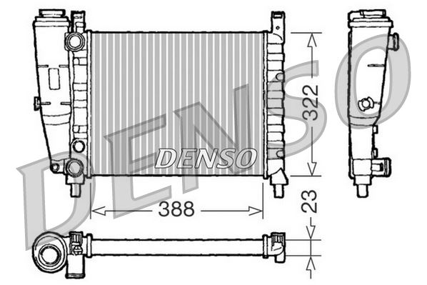 DENSO DRM09142 Radiator. Engine Cooling Fiat Uno 146 83-00