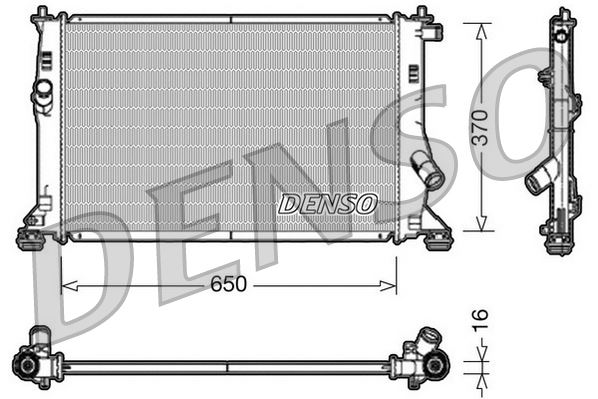 DENSO DRM10076 Radiator. Engine Cooling Mazda 3 00-09