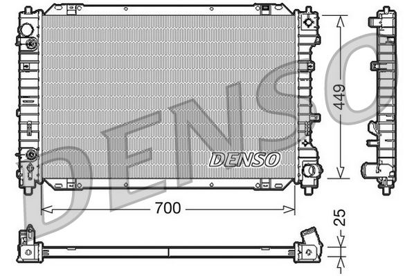 DENSO DRM10087 Radiator. Engine Cooling Ford Maverick 01-