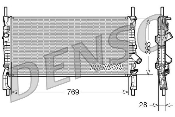 DENSO DRM10106 Su Radyatörü Ford Transit 06> 2.2-2.4 Tdci Klimali