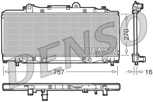 DENSO DRM13002 Radiator. Engine Cooling Lancia Y 95-03