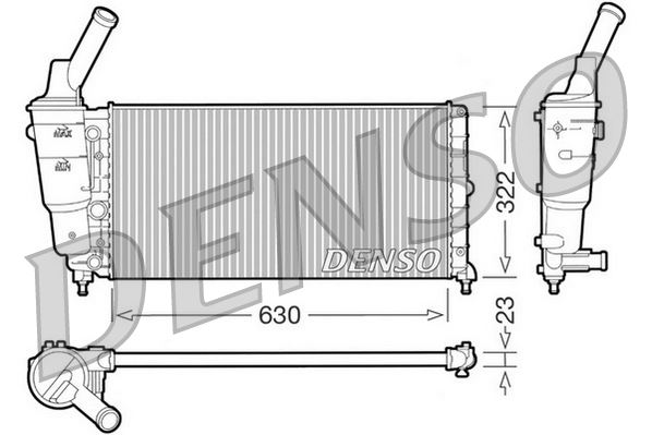 DENSO DRM13005 Radiator. Engine Cooling Lancia Y 95-03