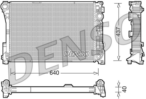 DENSO DRM17046 Motor Su Radyatoru Mercedes Glk-Class X204 08>15 W204 C63 Amg 08>14