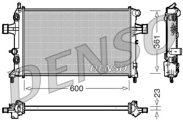 DENSO DRM20086 Radyatör Astra G-Zafira 1.4 16v-1.6 16v-1.8 16v-2.0 16v-2.2 16v Ac Klimasiz Mek Oto M 600x375x26