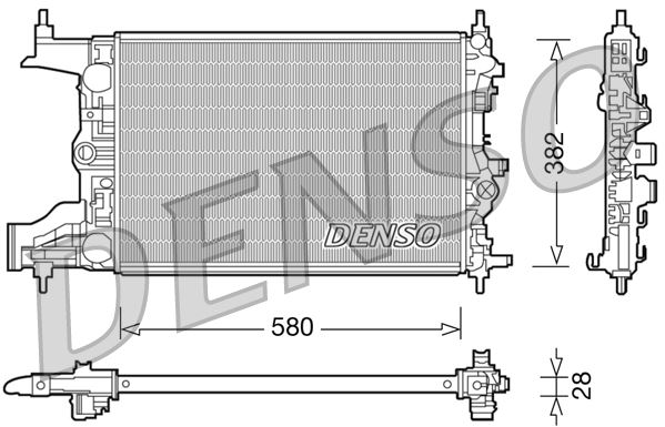 DENSO DRM20098 Su Radyatörü Astra J 2010 > 2020 Manuel 580x398x26 1.4-1.6 A14nel-Net-B14nel-Net-D14nel-A16net