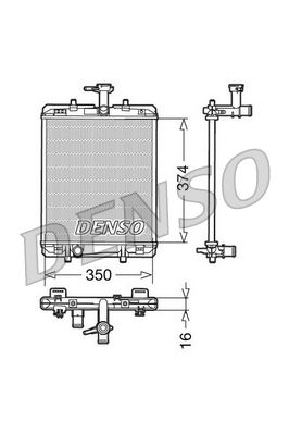 HLL-8MK 366 302-821 Radyator Peugeot 107 108 - Citroen C1 C1 Ii - Toyota Aygo 1.0 05-14 1.0vti 14- (Mt) Brazing