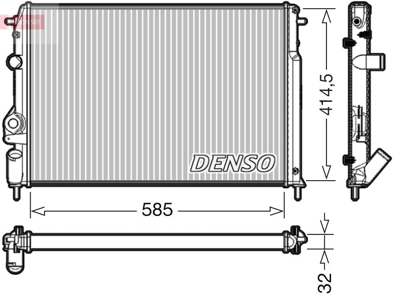 DENSO DRM23034 Radiator. Engine Cooling Renault Megane I 96-03