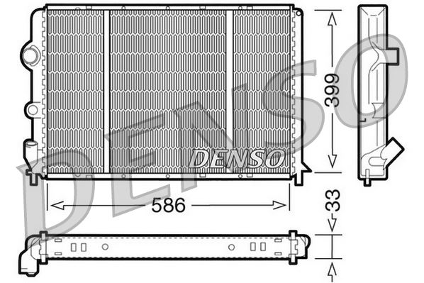 DENSO DRM23050 Radiator. Engine Cooling Renault Megane I 96-03
