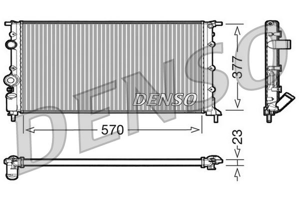 DENSO DRM23054 Radiator. Engine Cooling Renault Megane I 96-03