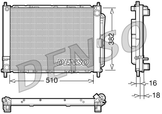 DENSO DRM23102 Radiator - Module - Engine Cooling Renault Clio Iii 05-14