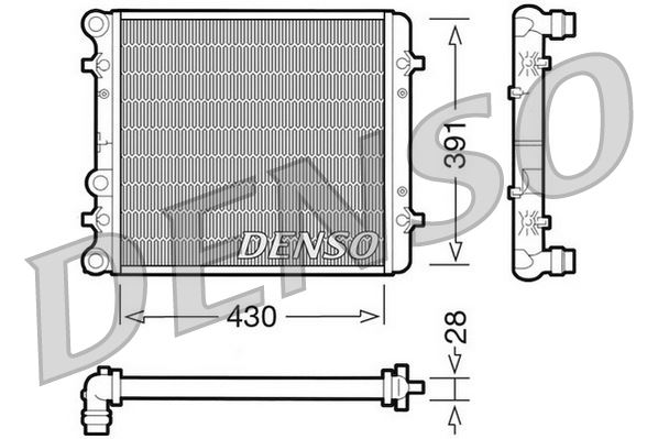 DENSO DRM32002 Radiator. Engine Cooling Seat Leon 1m 99-06