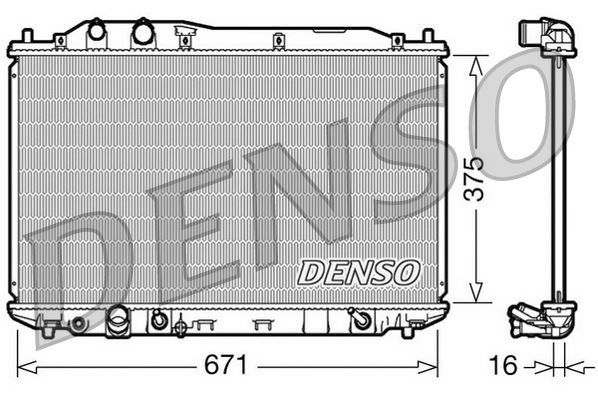 MGA-80666 Su Radyatoru Brazing Honda Civic 07-11 1.6-1.8 A/T Sedan