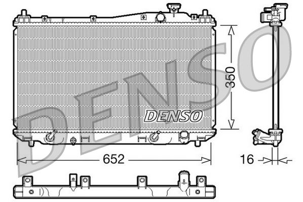 DENSO DRM40019 Radiator. Engine Cooling Honda Civic Vii 00-05