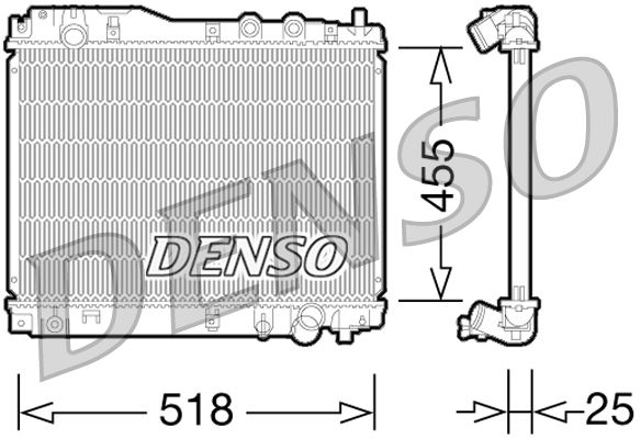 DENSO DRM40027 Radiator. Engine Cooling Honda Civic Vii 00-05