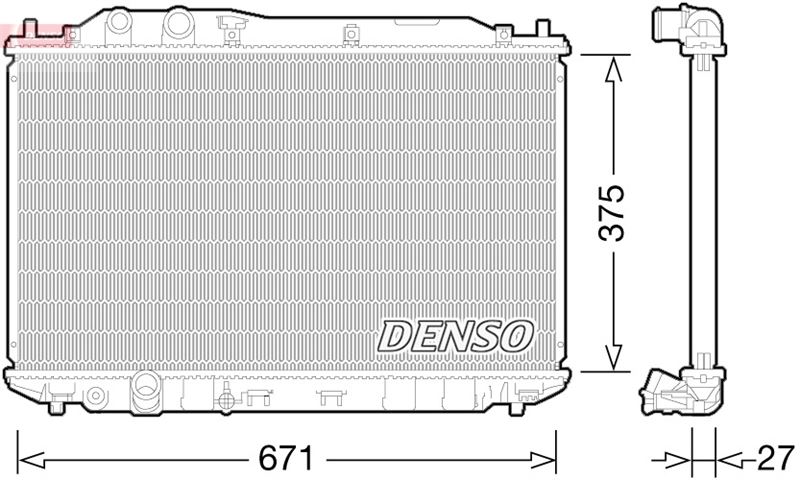 DENSO DRM40029 Radiator. Engine Cooling Honda Civic Viii Hatchback 05-