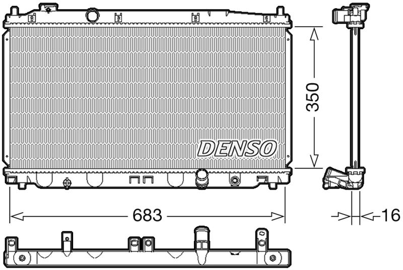 DENSO DRM40035 Radiator. Engine Cooling Honda Jazz Iii 08-