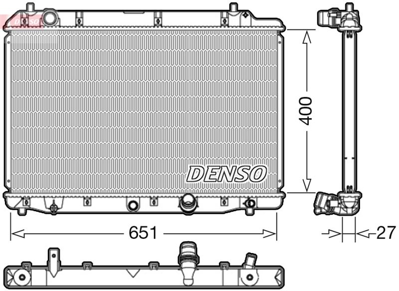 DENSO DRM40036 Radiator. Engine Cooling Honda Cr-V Ii 01-06