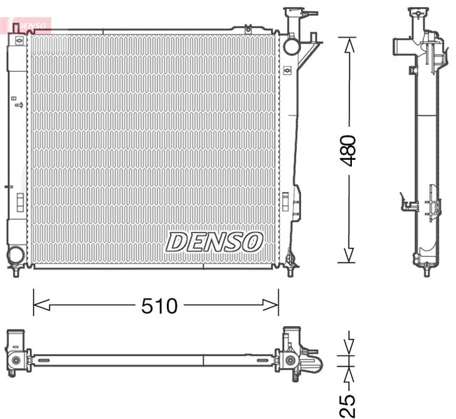 DENSO DRM41015 Radiator. Engine Cooling Hyundai Santa F Ii 06-13