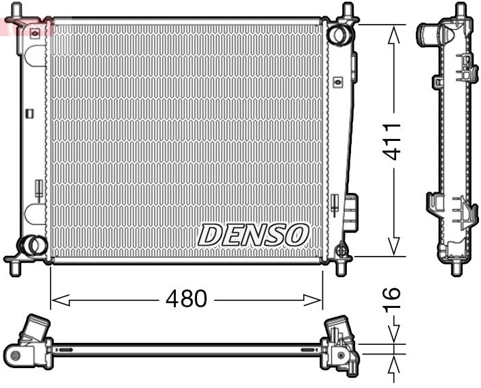DENSO DRM43003 Radiator. Engine Cooling Kia Soul I 09-
