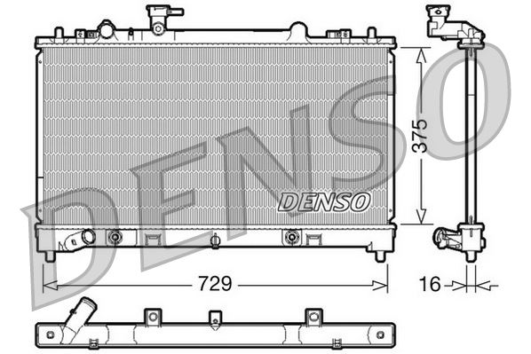 DENSO DRM44022 Radiator. Engine Cooling Mazda 6 07-13