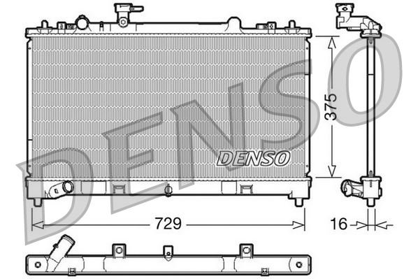 DENSO DRM44023 Radiator. Engine Cooling Mazda 6 07-13