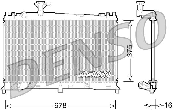 ORIS BMZ170016 Brazing Radiator 375x679x16 Mazda 6 -1.8/2.0 02 Bmz501016