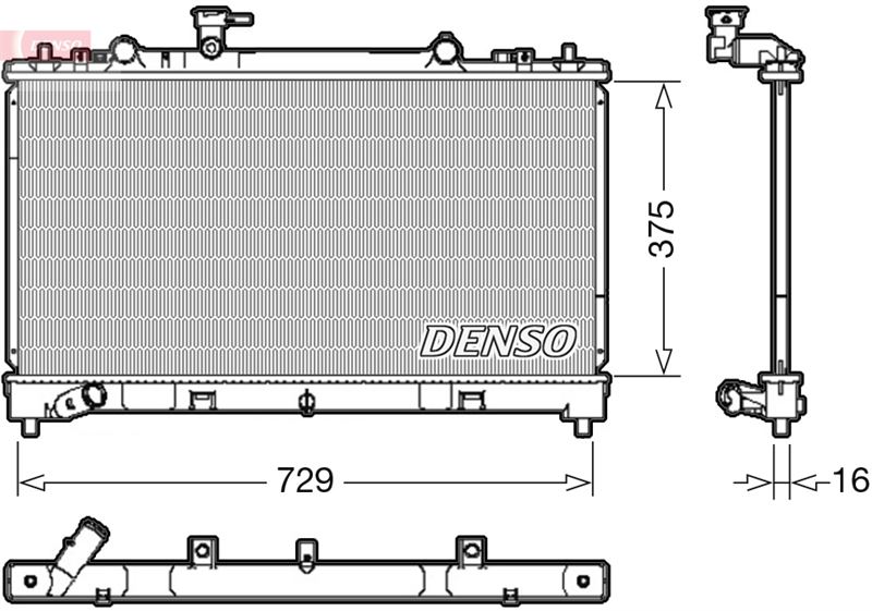 DENSO DRM44038 Radiator. Engine Cooling Mazda 6 07-13