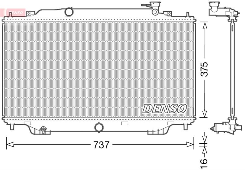 DENSO DRM44042 Radiator. Engine Cooling Mazda 3 13-