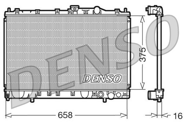 DENSO DRM45002 Radiator. Engine Cooling Mitsubishi Colt Iv 92-96