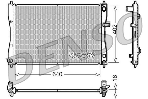 DENSO DRM45009 Radiator. Engine Cooling Mitsubishi Colt Vi 04-12