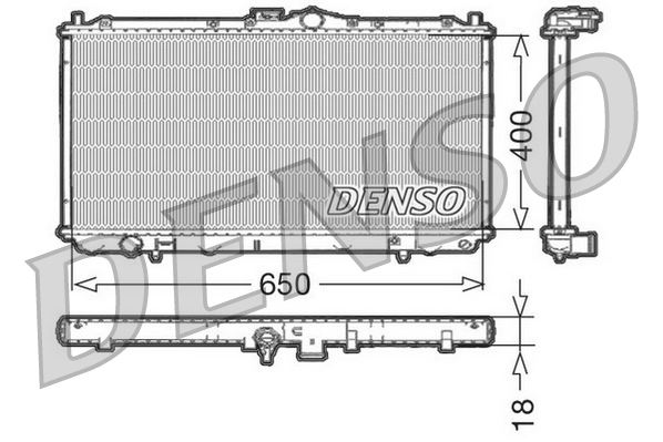 DENSO DRM45010 Radiator. Engine Cooling Mitsubishi Carisma 95-06