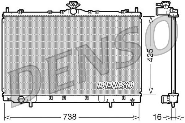 DENSO DRM45012 Radiator. Engine Cooling Mitsubishi Grandis 04-11