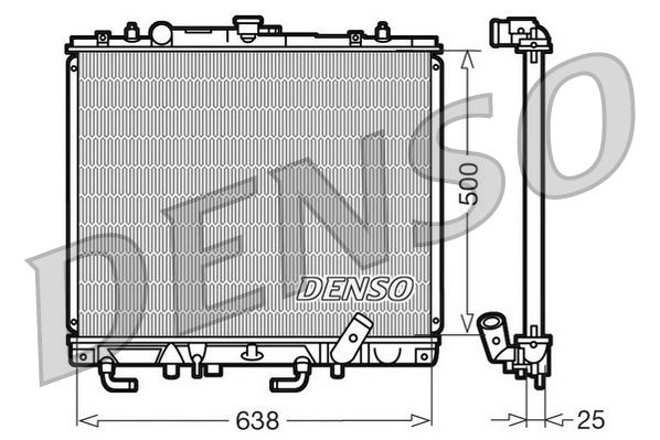 DENSO DRM45016 Radiator. Engine Cooling Mitsubishi Pajero Sport I 97-08