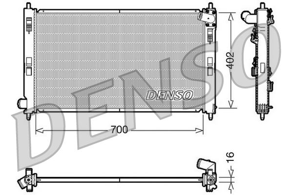 DENSO DRM45023 Radiator. Engine Cooling Mitsubishi Asx 10-