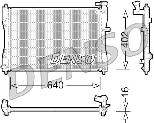 DENSO DRM45033 Radiator. Engine Cooling Mitsubishi Colt Czc 06-09