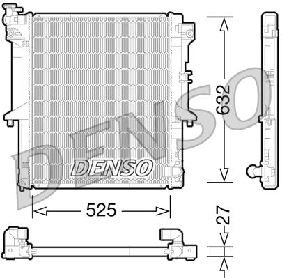 DENSO DRM45034 Radiator. Engine Cooling Mitsubishi L 200 / Triton 05-15