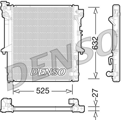 DENSO DRM45035 Radiator. Engine Cooling Mitsubishi L 200 / Triton 05-15