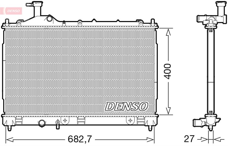 DENSO DRM45042 Radiator. Engine Cooling Mitsubishi Outlander Iii 12-