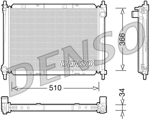 DENSO DRM46037 Radiator. Engine Cooling Nissan Micra Iii K12 03-10