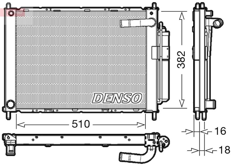 DENSO DRM46101 Radiator - Module - Engine Cooling Nissan Micra Iii K12 03-10