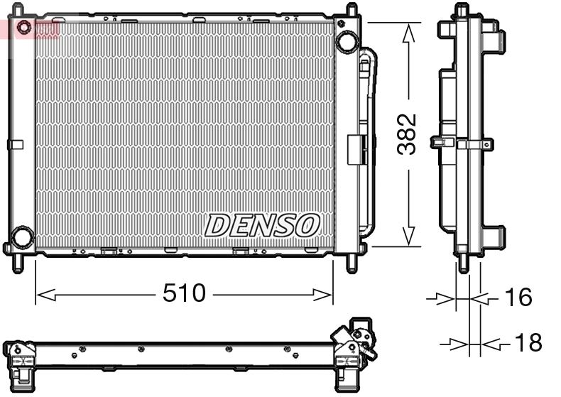 DENSO DRM46102 Radiator - Module - Engine Cooling Nissan Micra Iii K12 03-10