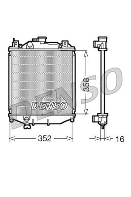 DENSO DRM47005 Radiator. Engine Cooling Geo Metro 88-98