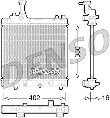 DENSO DRM47026 Radiator. Engine Cooling Nissan Pixo 09-
