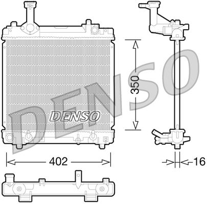 DENSO DRM47027 Radiator. Engine Cooling Nissan Pixo 09-