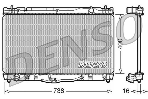 DEN-DRM50043 Su Radyatoru Toyota - Camry Sedan -V3- 400×738x16  01-06