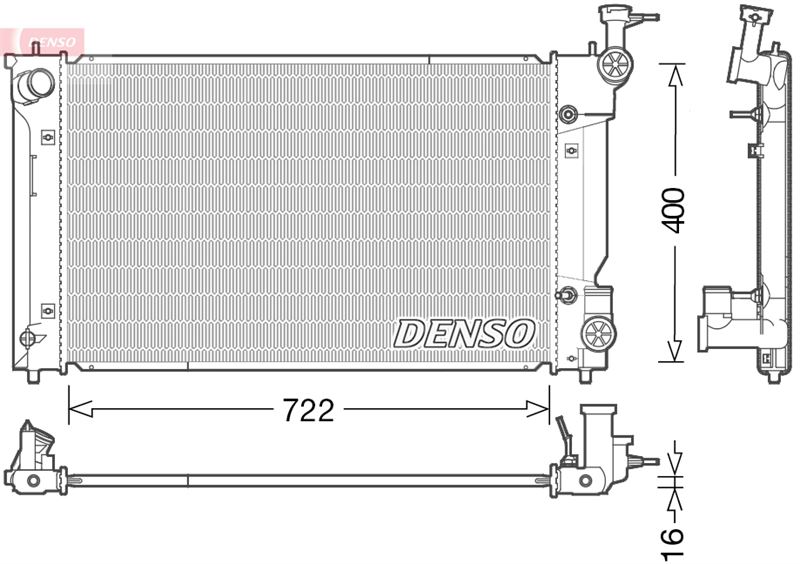 DENSO DRM50098 Radiator. Engine Cooling Lexus Is Iii 13-