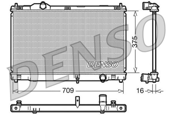DEN-DRM51001 Su Radyatoru Lexus Is Ii -E2- 250  375×709x16  05-13